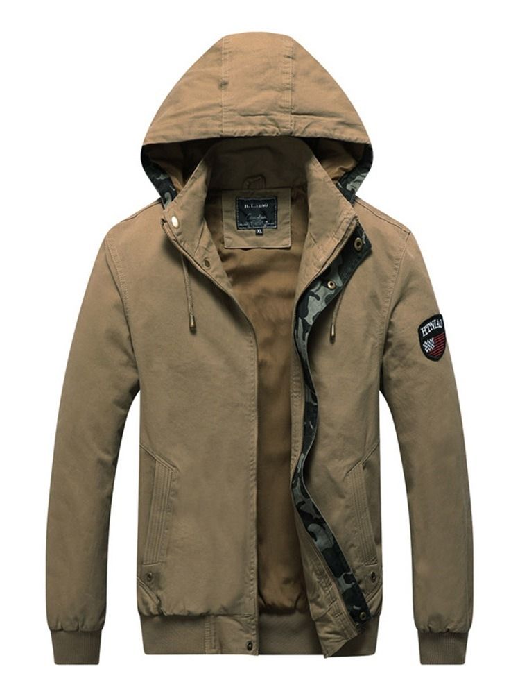 Camouflage Zipper Herren Kapuzenjacke