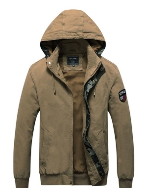 Camouflage Zipper Herren Kapuzenjacke