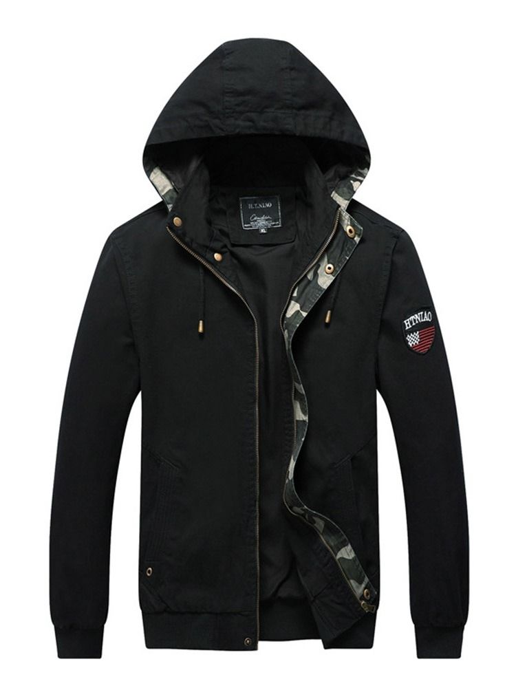 Camouflage Zipper Herren Kapuzenjacke