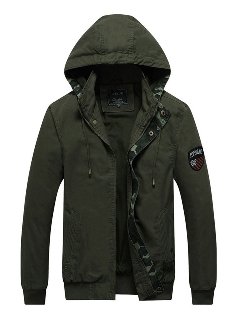 Camouflage Zipper Herren Kapuzenjacke