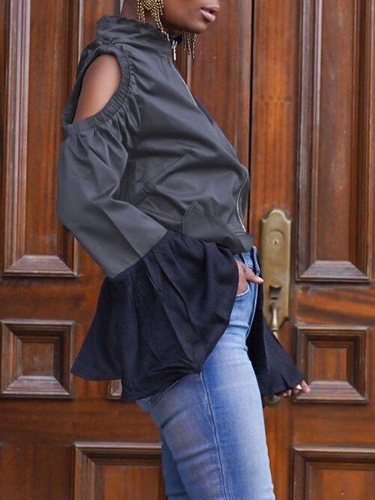 Damen Afrikanische Mode Dünne Lockere Mittellange Jacke