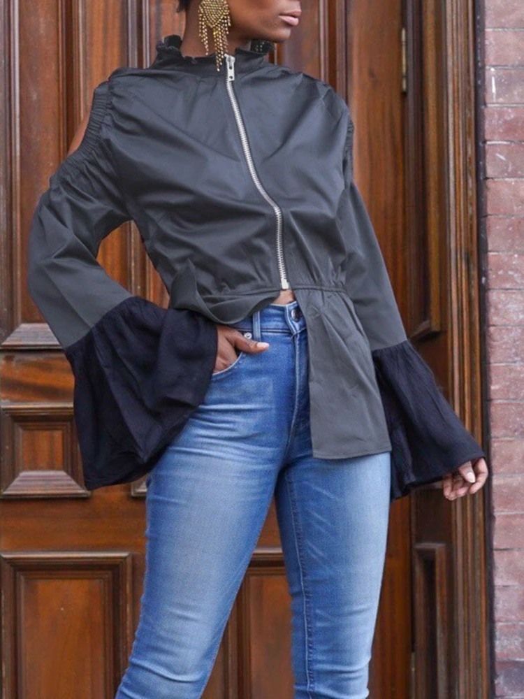 Damen Afrikanische Mode Dünne Lockere Mittellange Jacke