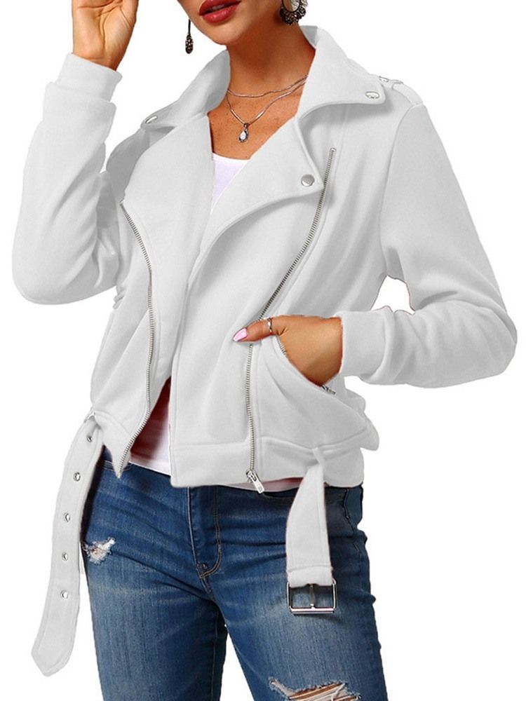 Damen Dünne Langarm Straight Regular Standard Jacke