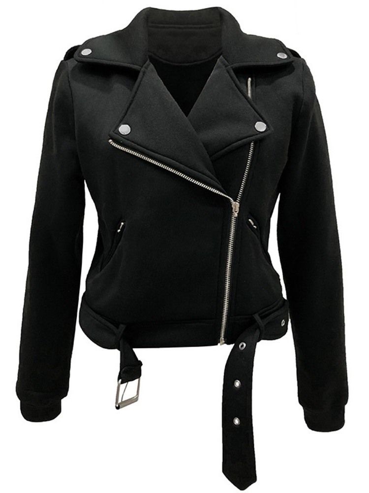 Damen Dünne Langarm Straight Regular Standard Jacke