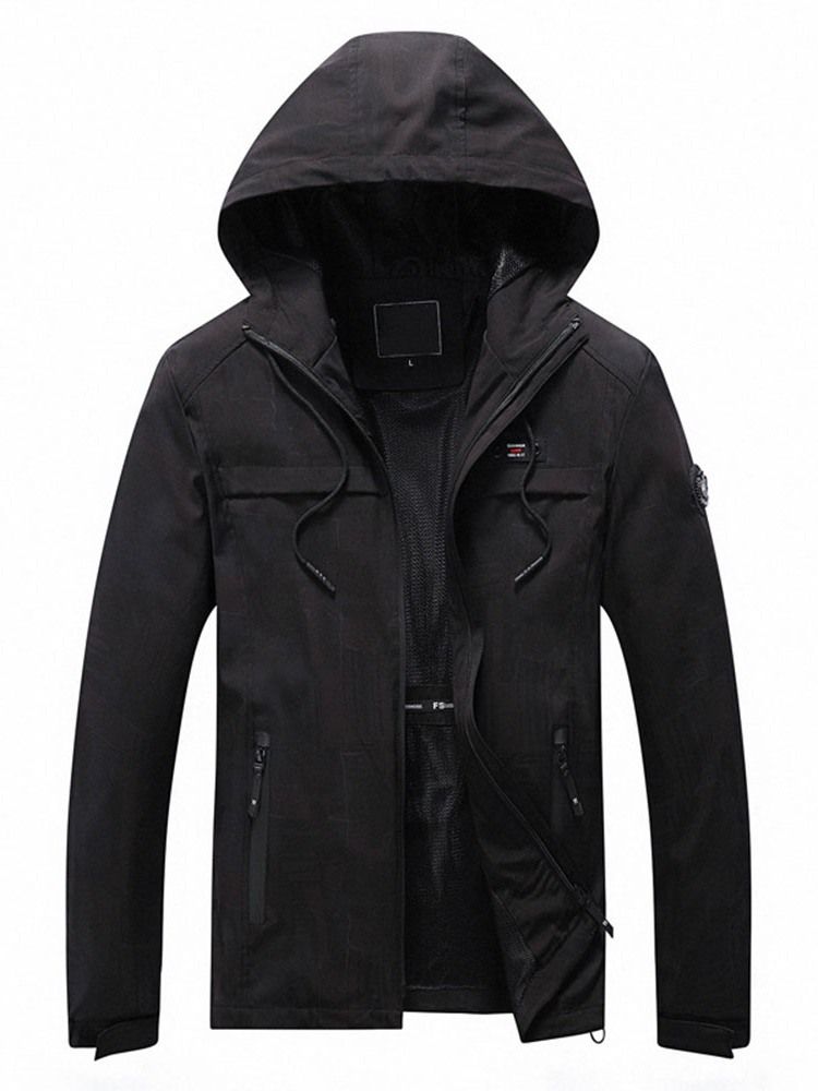 Dicke Schlichte Herren-slim-jacke Mit Kapuze