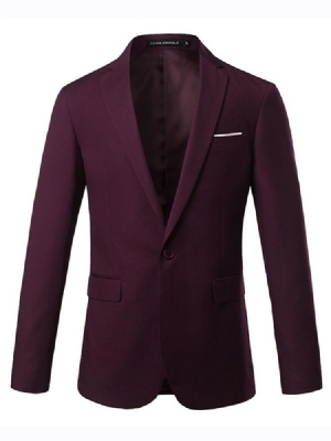 Ein-knopf-plain Slim Herren-blazer