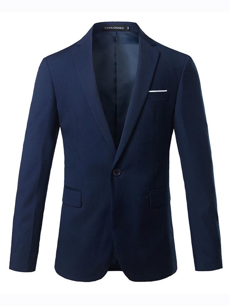 Ein-knopf-plain Slim Herren-blazer