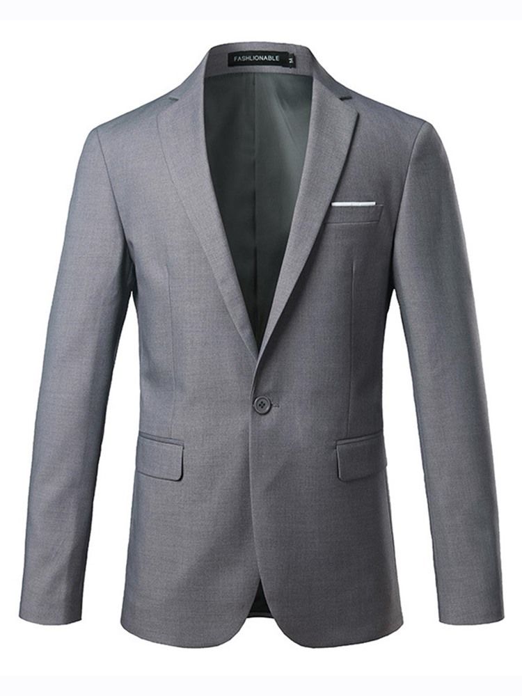 Ein-knopf-plain Slim Herren-blazer