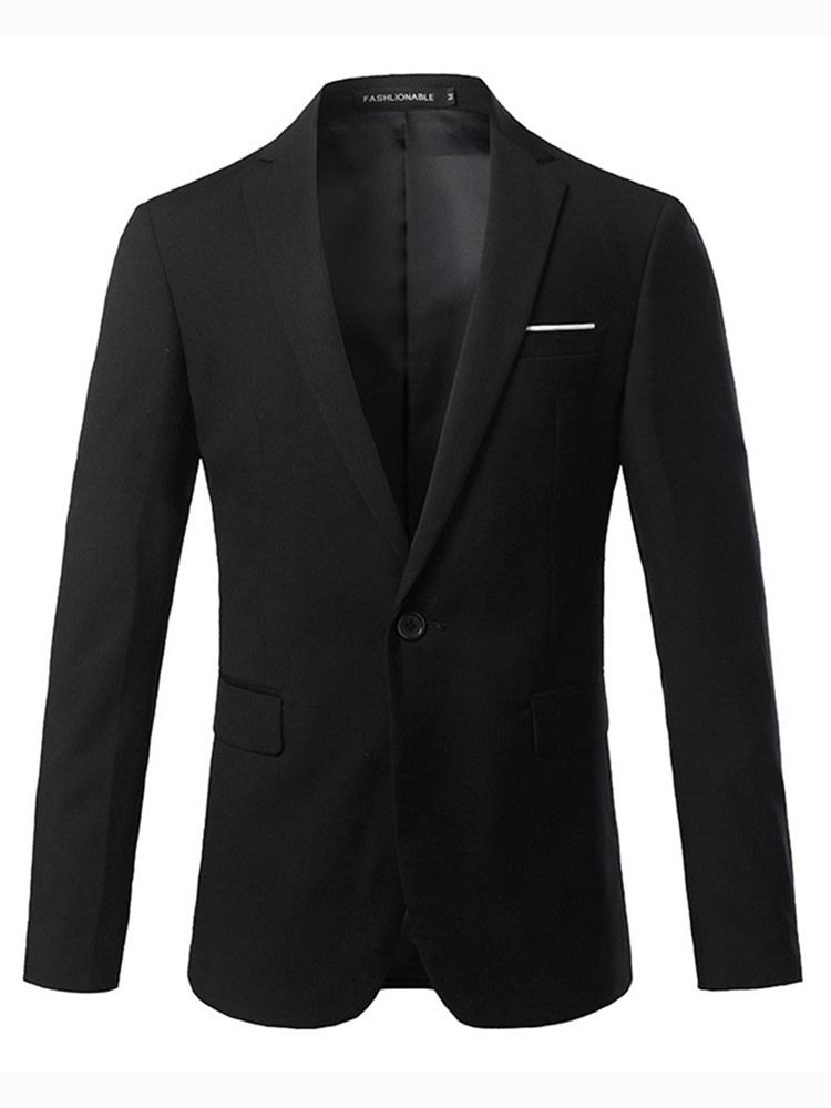 Ein-knopf-plain Slim Herren-blazer