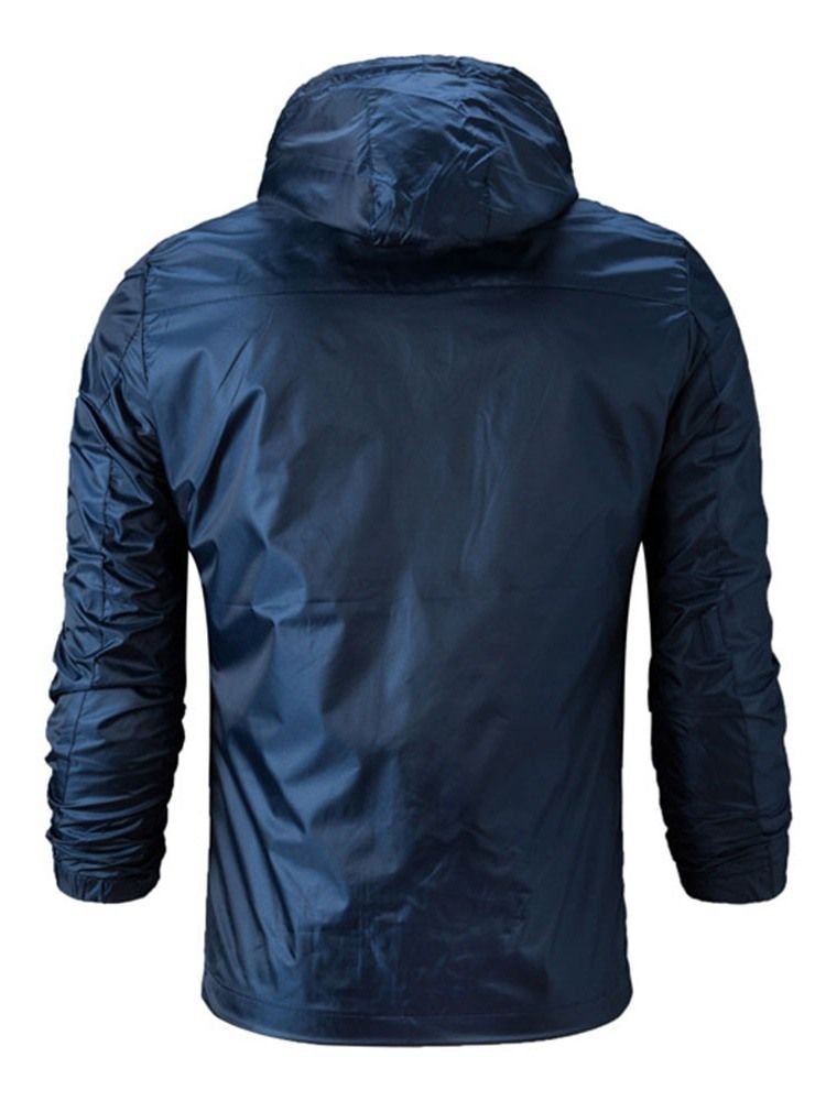 Einfache Herren Freizeitjacke Zum Schnüren Mit Kapuze