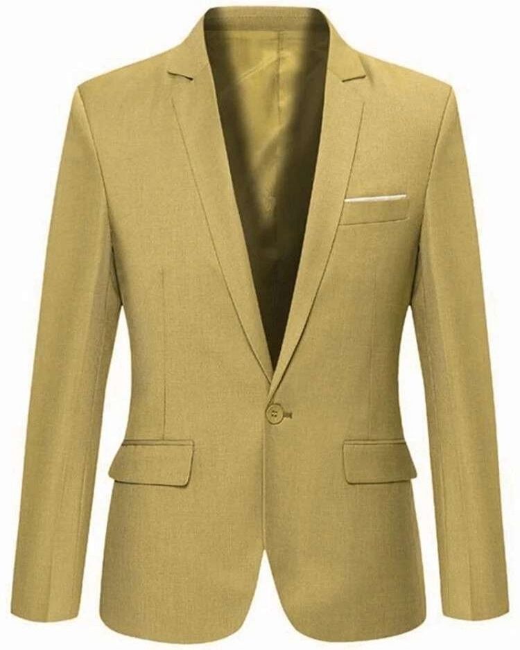 Einfarbiger Vogue Ein-knopf Slim Herren-blazer