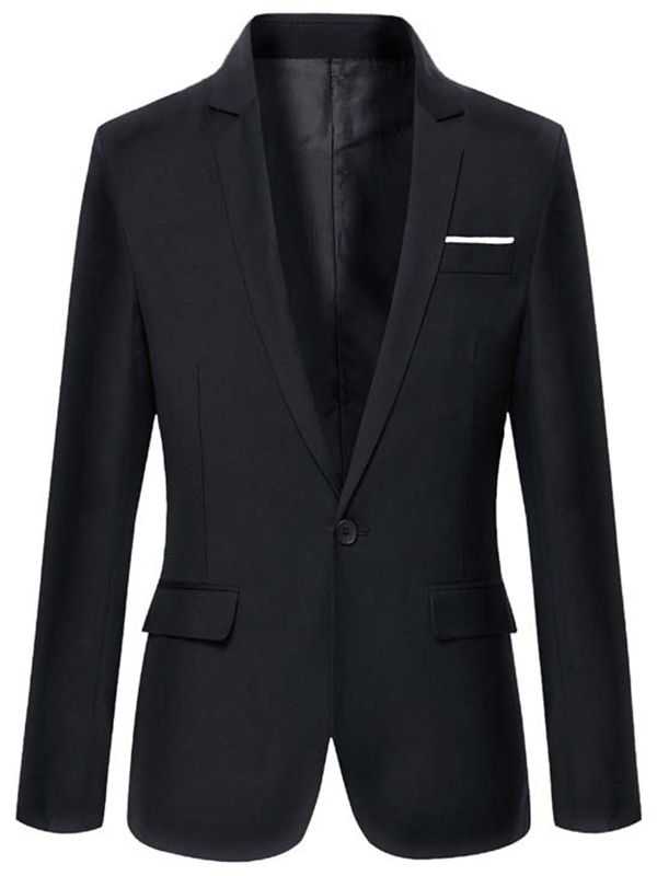 Einfarbiger Vogue Ein-knopf Slim Herren-blazer