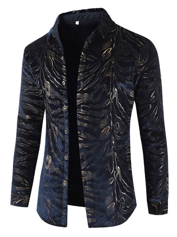 Einreihige Herren-herbstjacke Aus Fleece Mit Revers