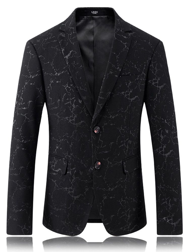 Einreihiger Herren-jacquard-slim-blazer Mit Revers