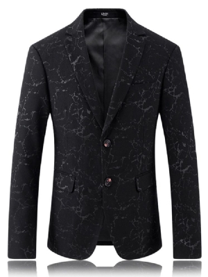 Einreihiger Herren-jacquard-slim-blazer Mit Revers