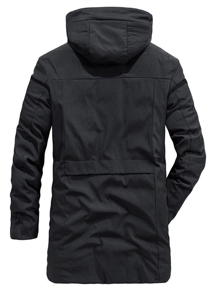 Farbblock Kapuzen-stil Lässige Herren Daunenjacke