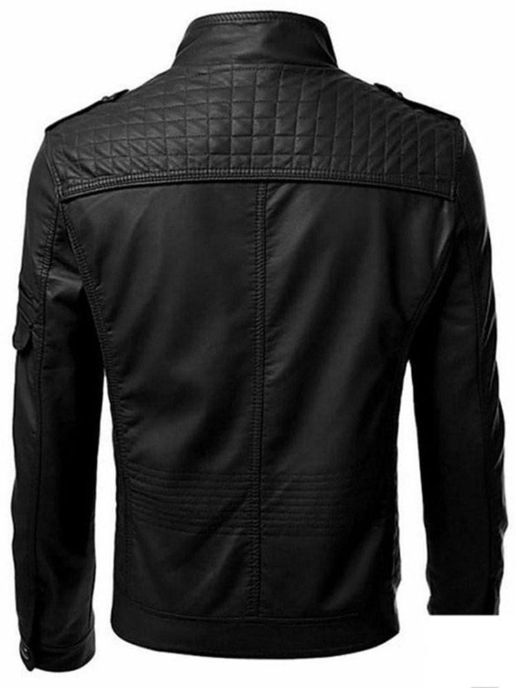 Herren Schlichte Stehkragen Zipper Spring Slim Jacke