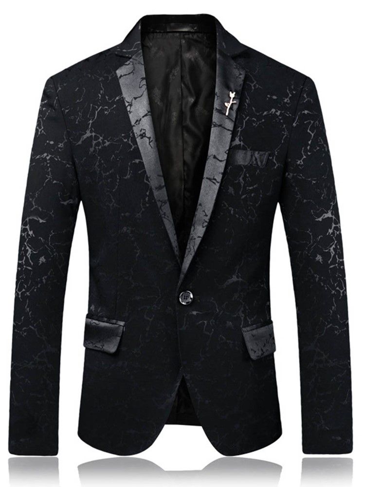 Herren-slim-blazer-jacke Mit Gekerbtem Revers