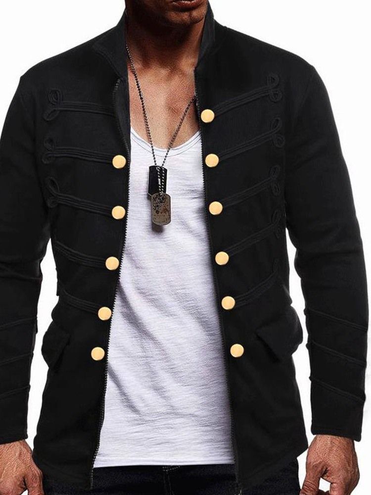 Herren Slim Jacke Mit Farbblock-revers Im Herbst