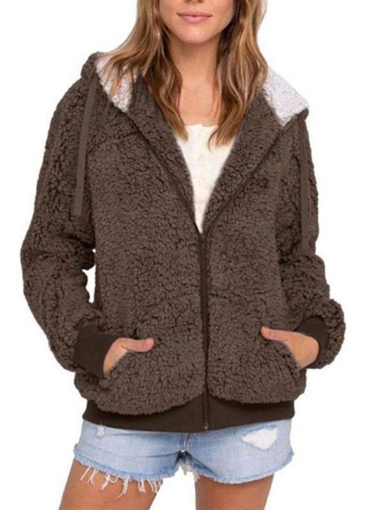 Loose Zipper Standard Damenjacke