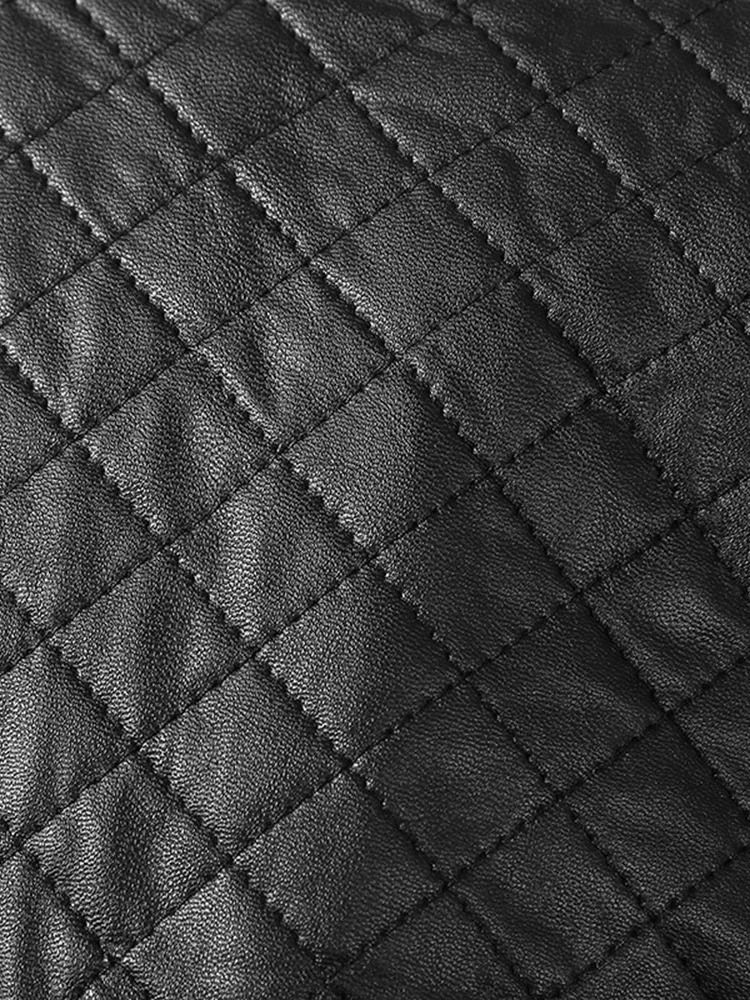 Plain Stehkragen Patchwork Reißverschluss Herrenjacke