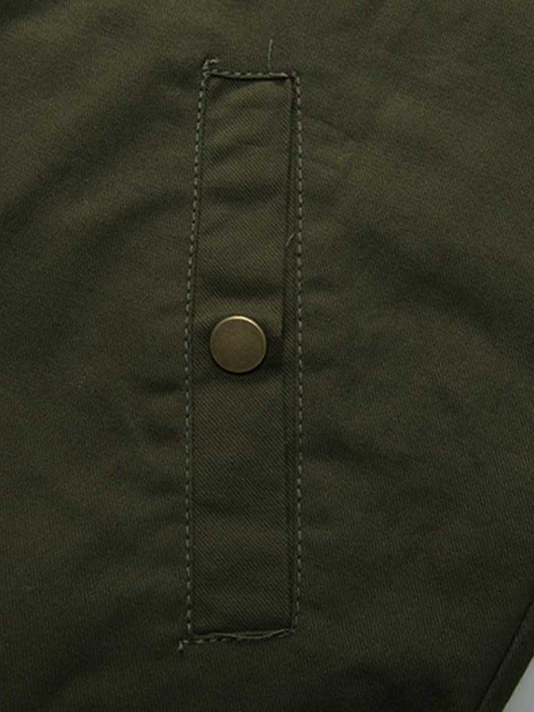 Reißverschluss Stehkragen Farbblock Slim Style Herrenjacke