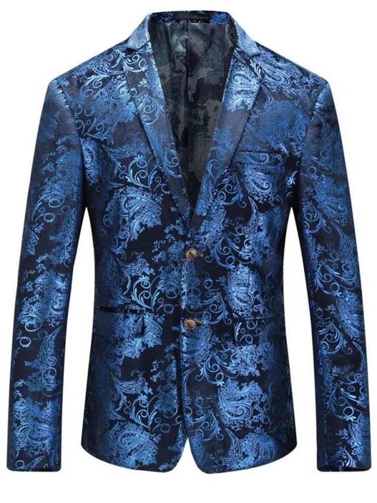 Revers Slim Classic Print Herren-blazer