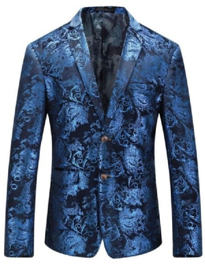 Revers Slim Classic Print Herren-blazer