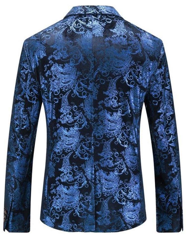 Revers Slim Classic Print Herren-blazer