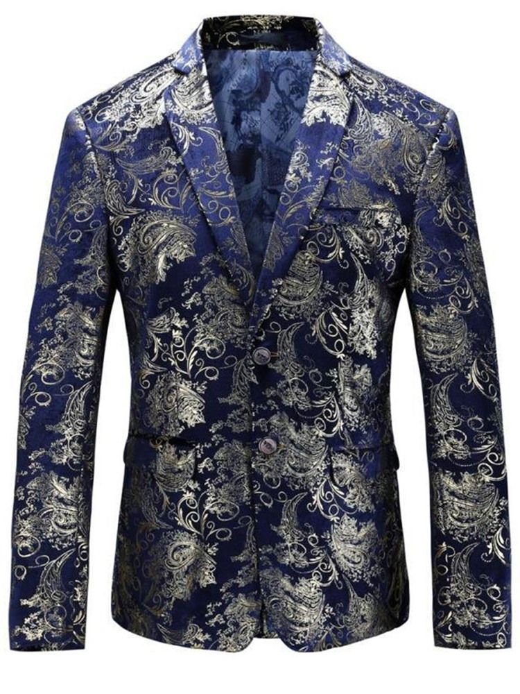 Revers Slim Vogue Print Slim Herren Blazer