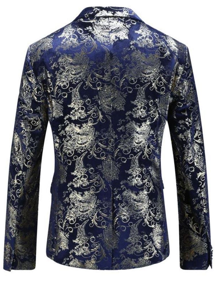 Revers Slim Vogue Print Slim Herren Blazer