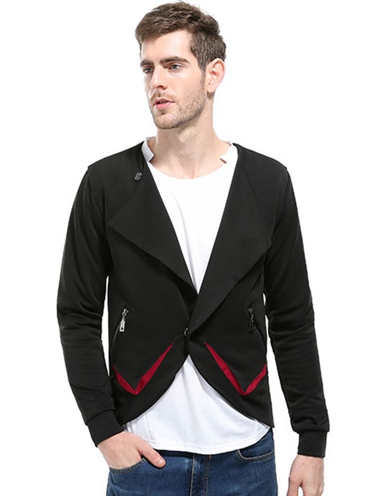 Versteckte Ein-knopf-unique Casual Halloween Herrenjacke Men