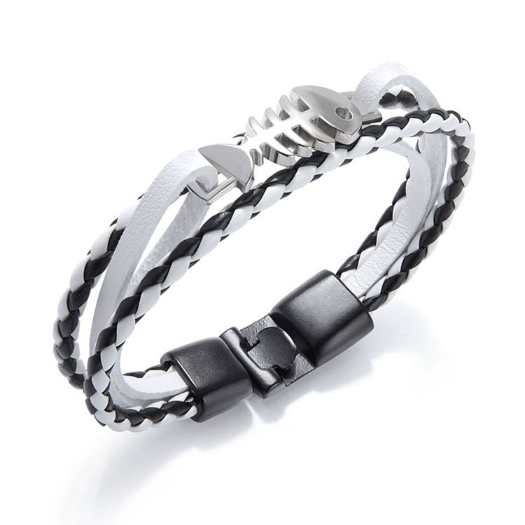 Fishbone Silber Herrenarmband