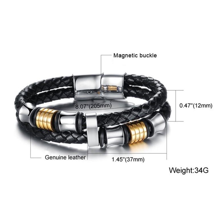 Ledergewebtes Herrenarmband