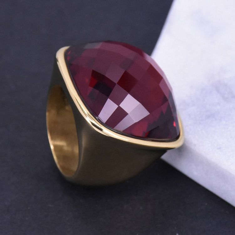 Stahl Herren Edelstein Ring