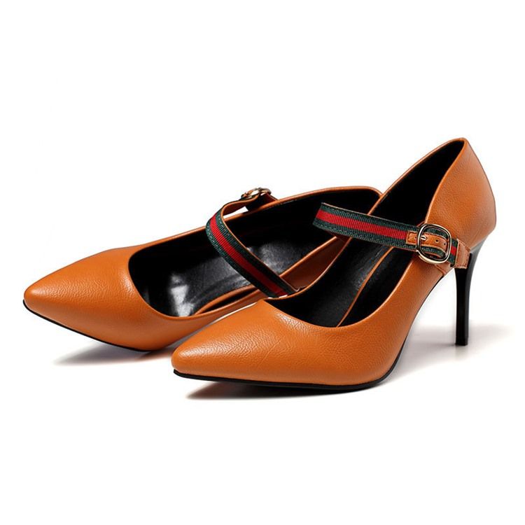 Color Block Stiletto-absatz Schnalle Damen Pumps