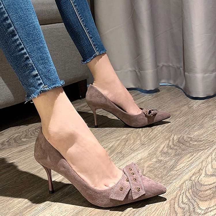 Damen Koreanische Pumps Mit Stiletto-absatz Und Spitzer Zehenpartie