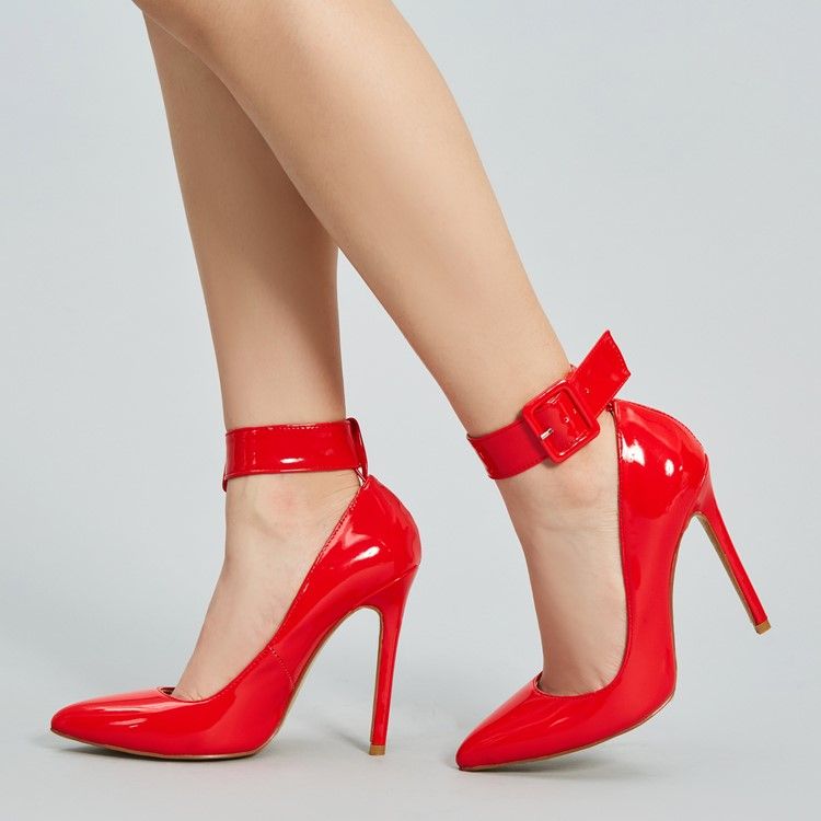 Damen Pumps Mit Schlichtem Stiletto-absatz In Rot