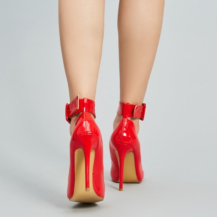 Damen Pumps Mit Schlichtem Stiletto-absatz In Rot