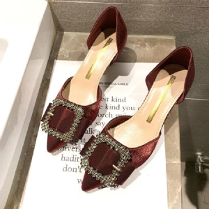 Damen Pumps Mit Strass-spitze Und Kitten Heel