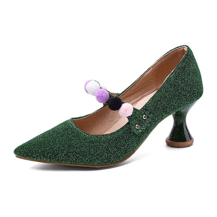 Damen-slip-on-pumps Mit Spitzer Zehenpartie Und Tief Ausgeschnittenen Oberen Pumps