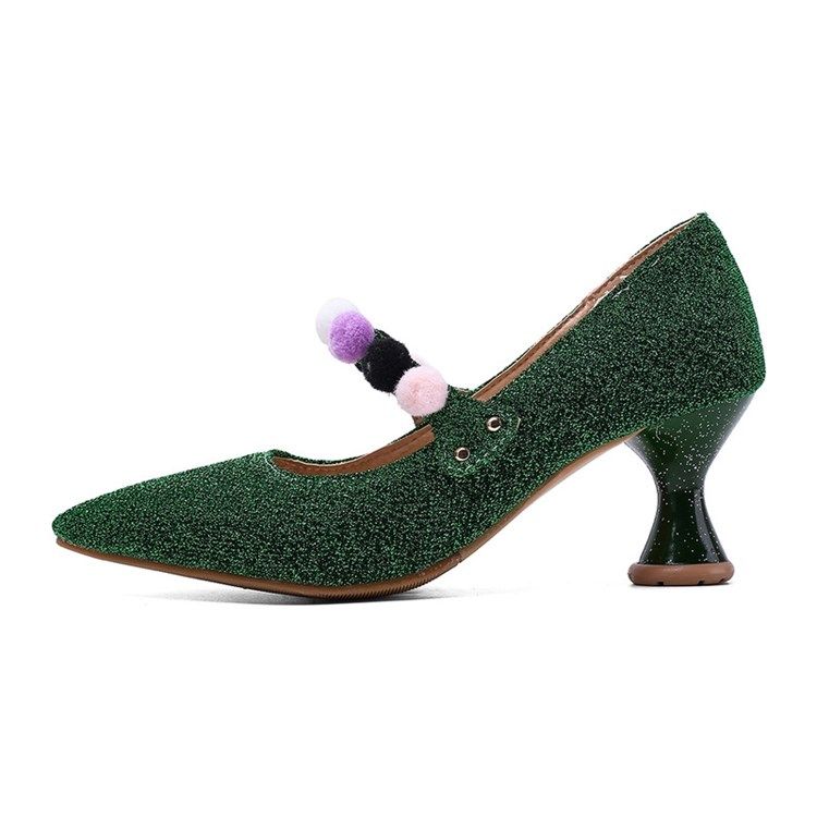 Damen-slip-on-pumps Mit Spitzer Zehenpartie Und Tief Ausgeschnittenen Oberen Pumps