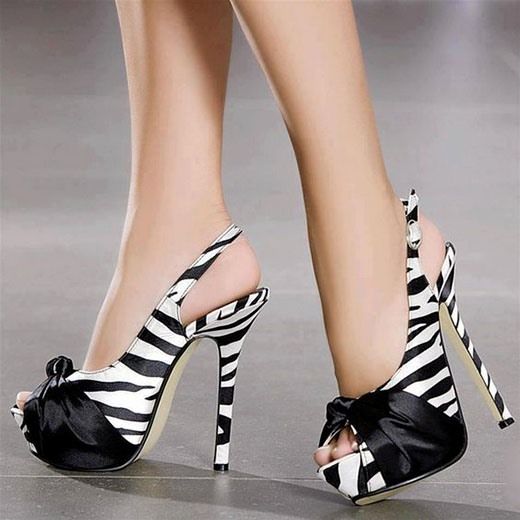 Damen Zebra Patchwork Peep Toe Stiletto Sandalen