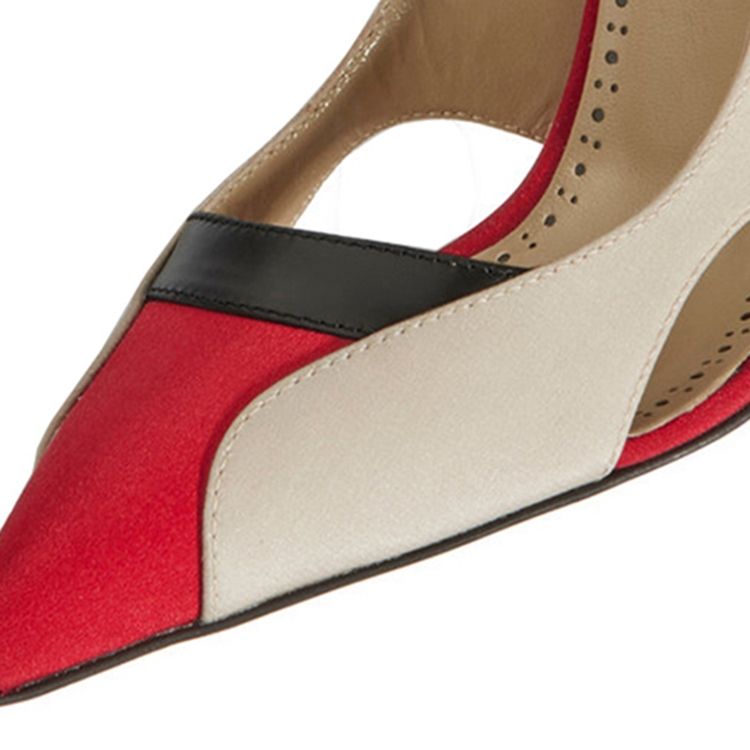 Hollow Color Block Slip-on Damen Pumps Mit Stiletto-absatz