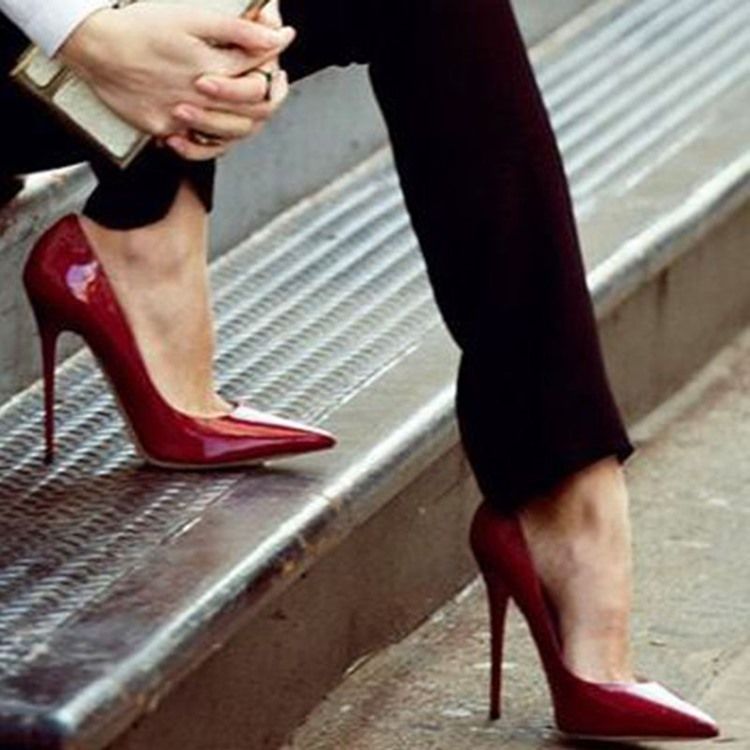 Sexy Rote Spitze Zehen-ultra-high-heel-pumps Für Damen