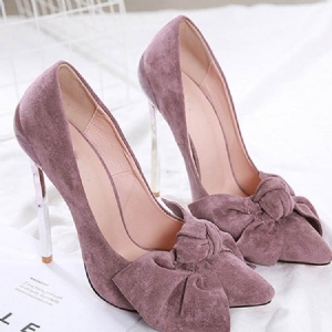 Spitze Damen Pumps Mit Schleife Und Stilettoabsatz