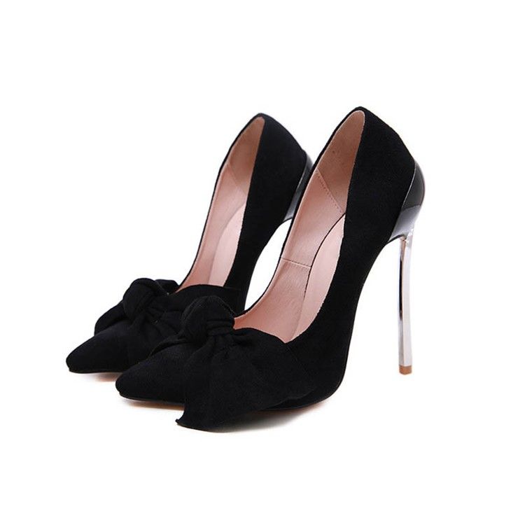 Spitze Damen Pumps Mit Schleife Und Stilettoabsatz