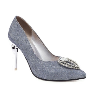 Spitze Zehe Slip-on Strass Low-cut Obermaterial Dünne Schuhe Für Damen