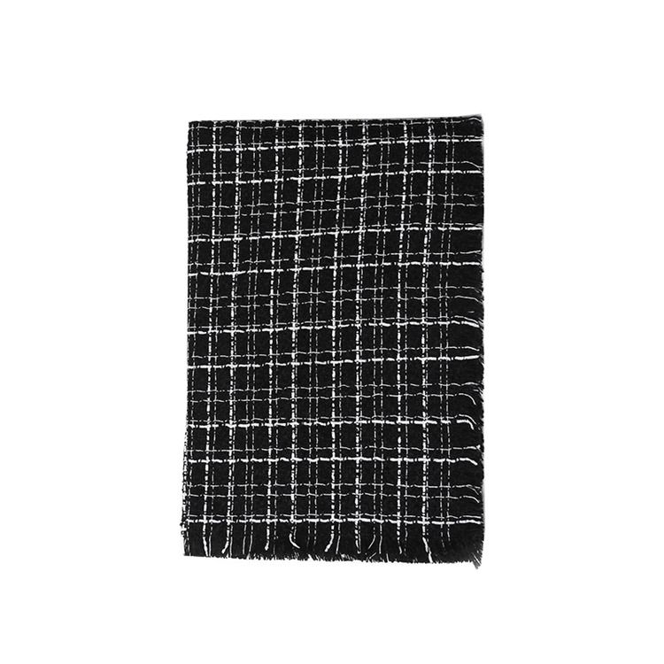 Acryl Quaste Plaid Warme Damen Schals