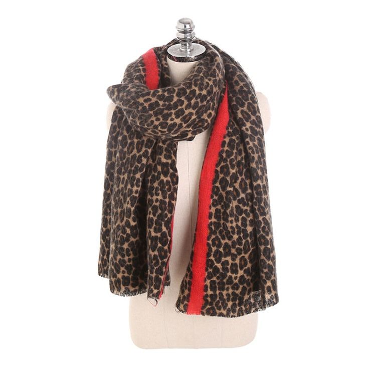 Damen-print Acryl Leopard Schals